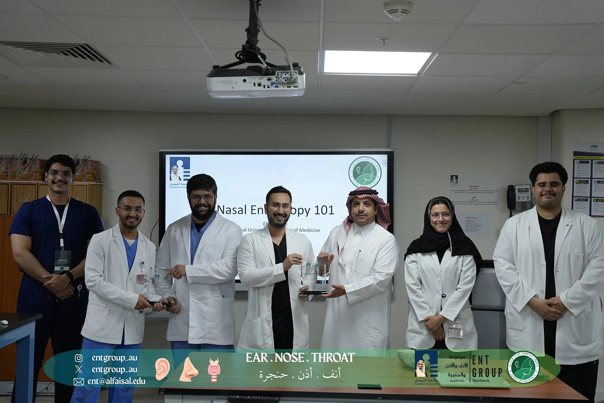 Instructors and organizers at the Nasal Endoscopy 101 workshop